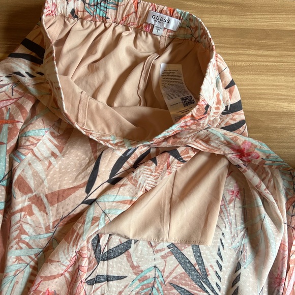 Guess Tropical Pink Wide Leg with Split Pants Small - Picture 8 of 10